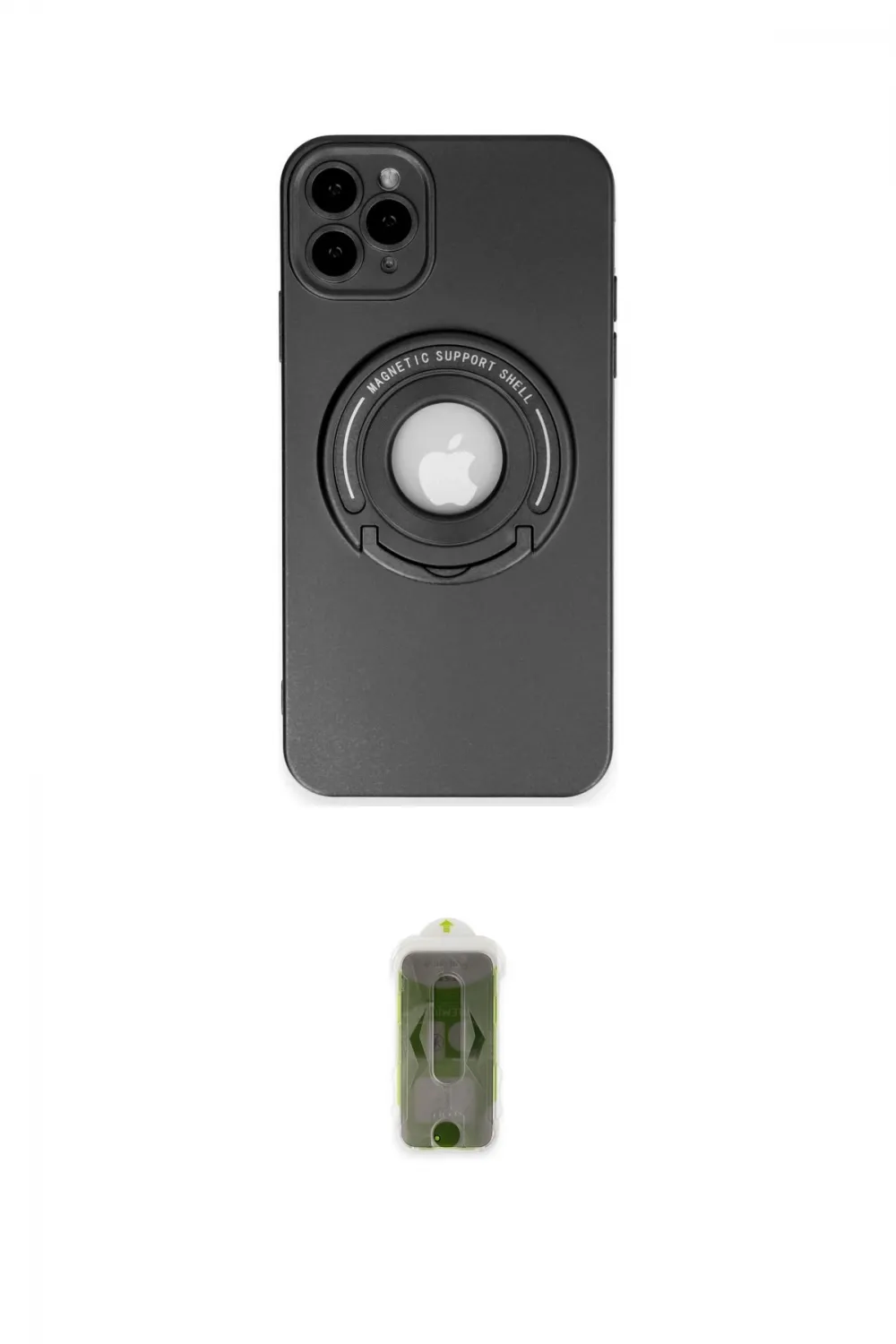 ieg™ iPhone 12 Pro Max Kılıf Eksen Klasik Prime - Siyah Joko Magic 5D Hayalet Cam