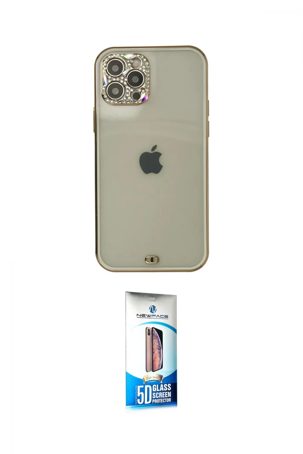 ieg™ iPhone 12 Pro Max Kılıf Eksen Minimal Koleksiyonu - Siyah 5D Eko Cam Ekran Koruyucu