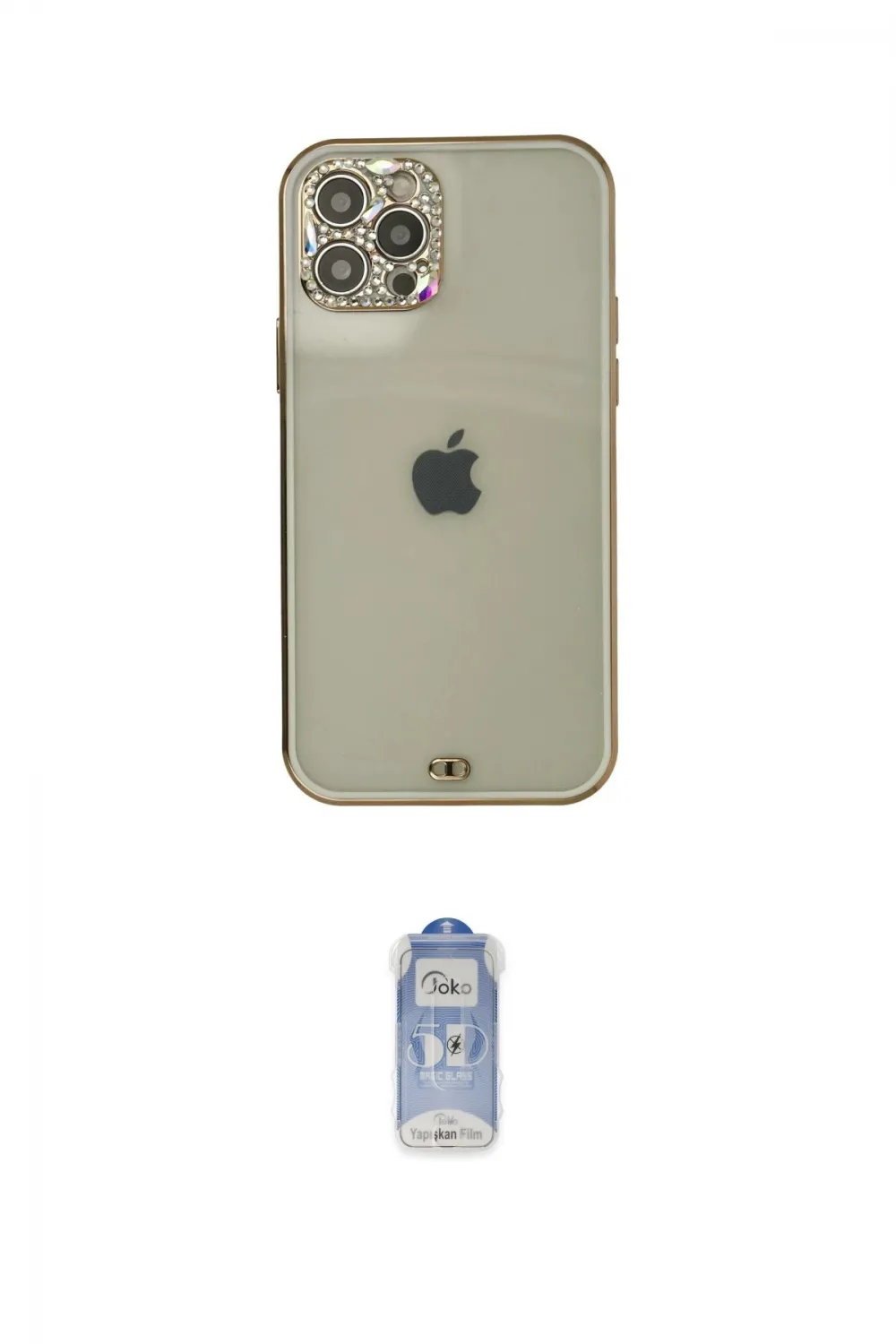 ieg™ iPhone 12 Pro Max Kılıf Eksen Minimal Koleksiyonu - Siyah Joko Magic 5D Cam