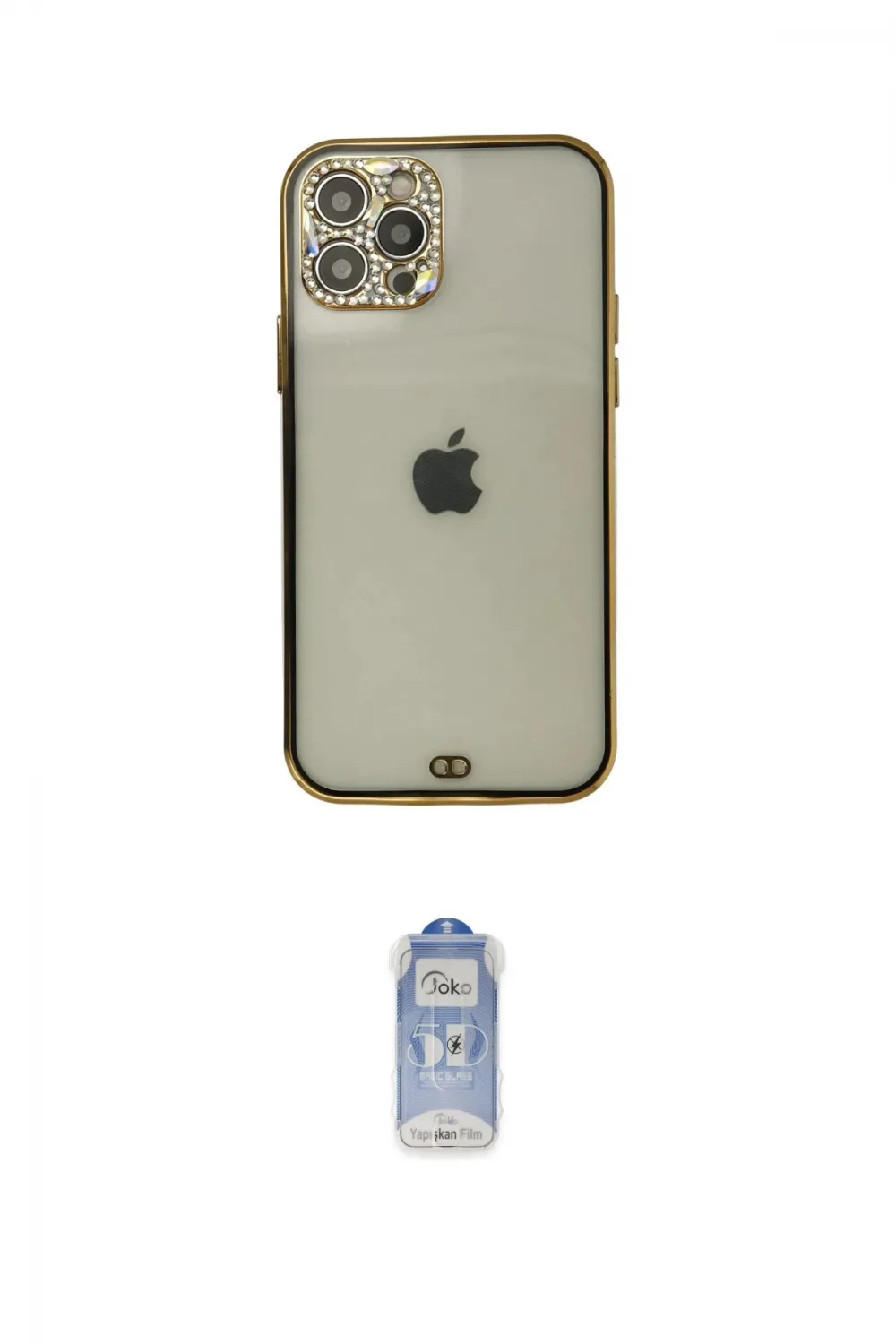ieg™ iPhone 12 Pro Max Kılıf Eksen Minimal Koleksiyonu - Siyah Joko Magic 5D Cam