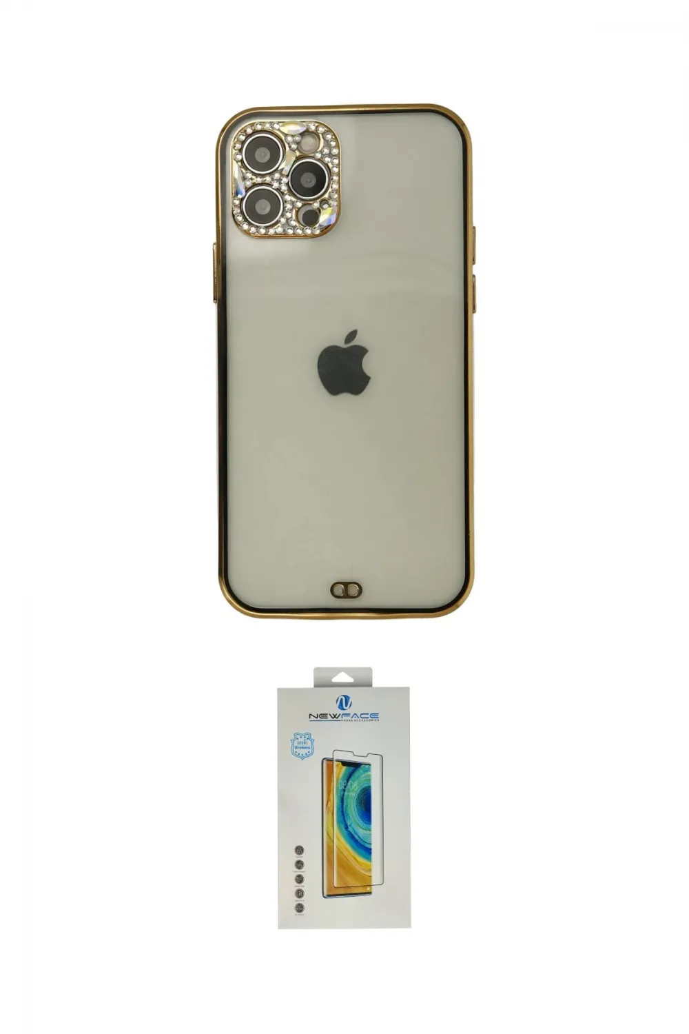 ieg™ iPhone 12 Pro Max Kılıf Eksen Minimal Koleksiyonu - Siyah Polymer Nano Ekran Koruyucu