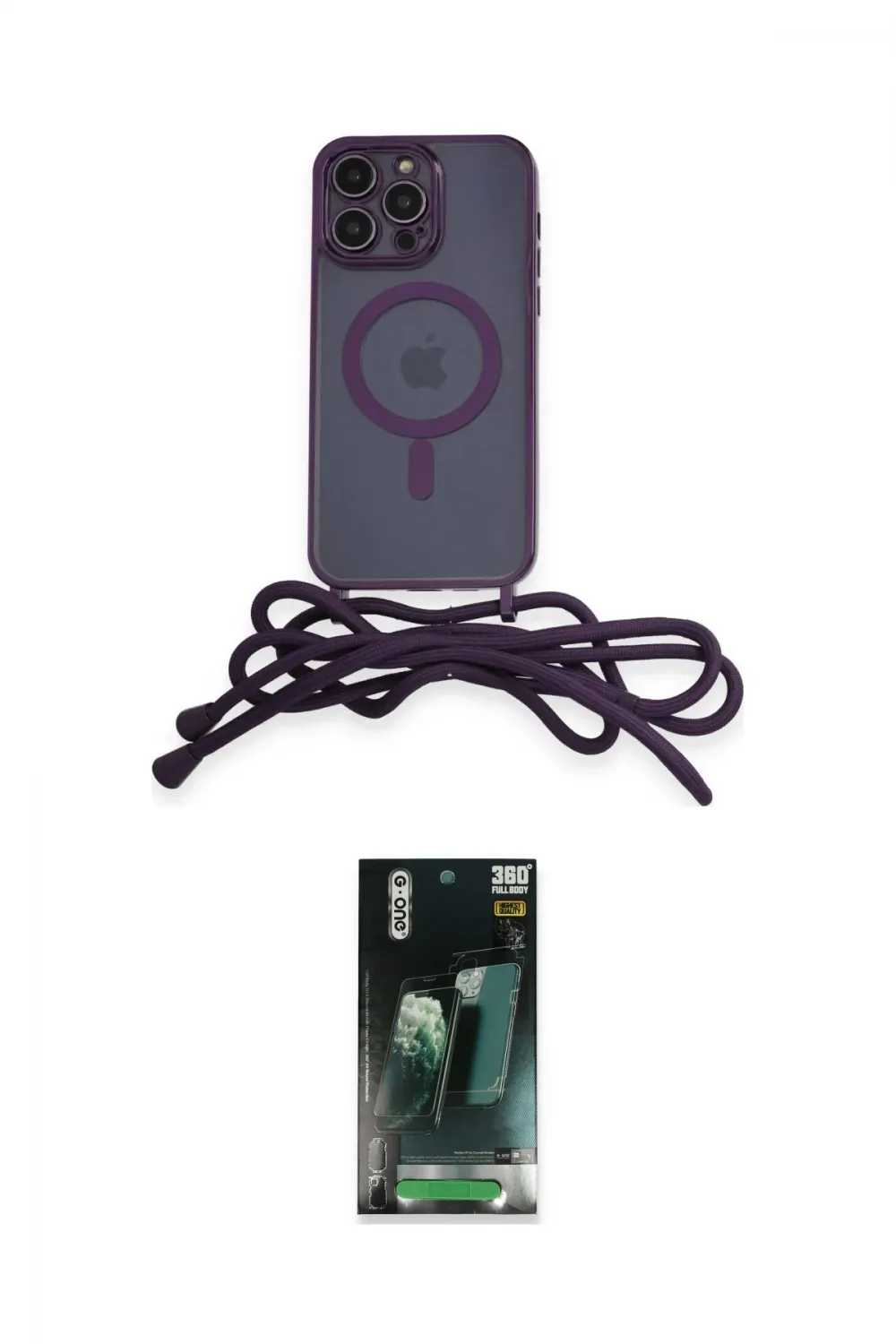 ieg™ iPhone 12 Pro Max Kılıf Eksen Özel Seri - Şeffaf 360 Full Body Arka Koruyucu