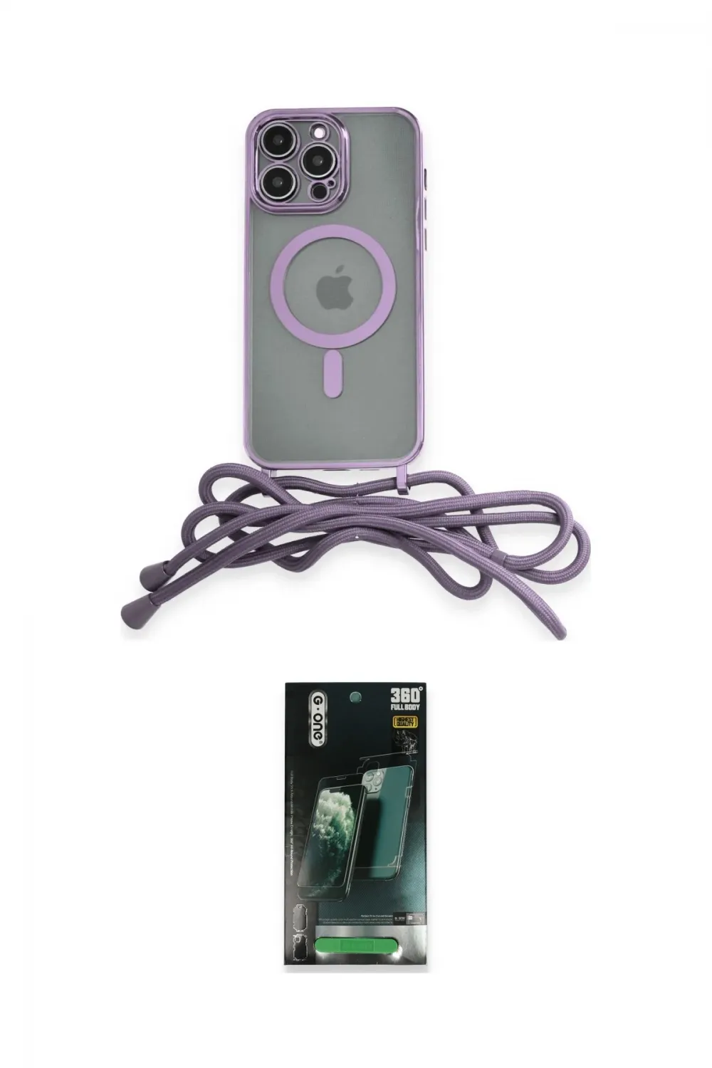 ieg™ iPhone 12 Pro Max Kılıf Eksen Özel Seri - Şeffaf 360 Full Body Arka Koruyucu