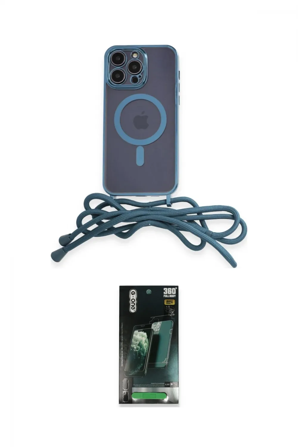 ieg™ iPhone 12 Pro Max Kılıf Eksen Özel Seri - Şeffaf 360 Full Body Arka Koruyucu