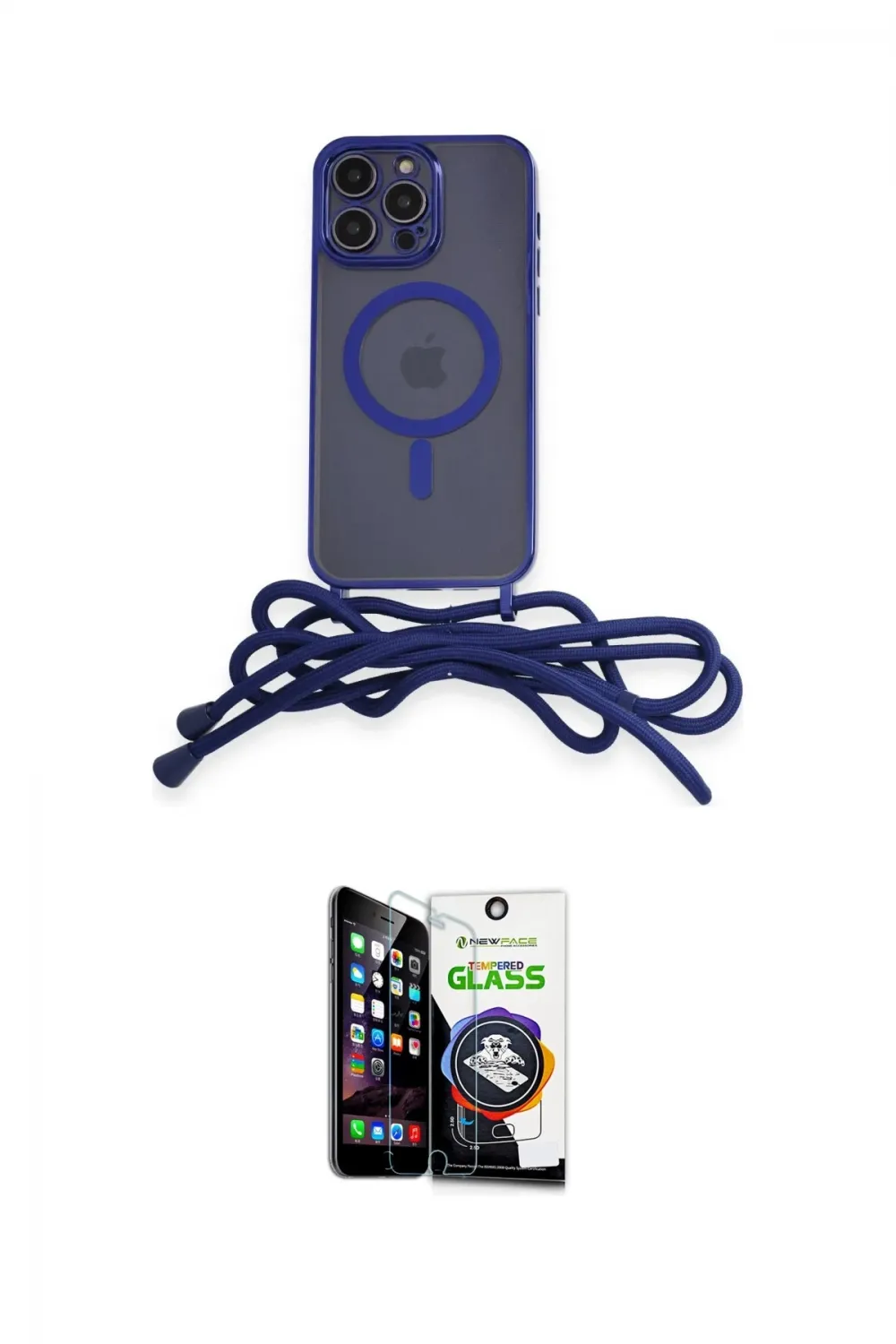 ieg™ iPhone 12 Pro Max Kılıf Eksen Özel Seri - Şeffaf Temperli Cam Ekran Koruyucu