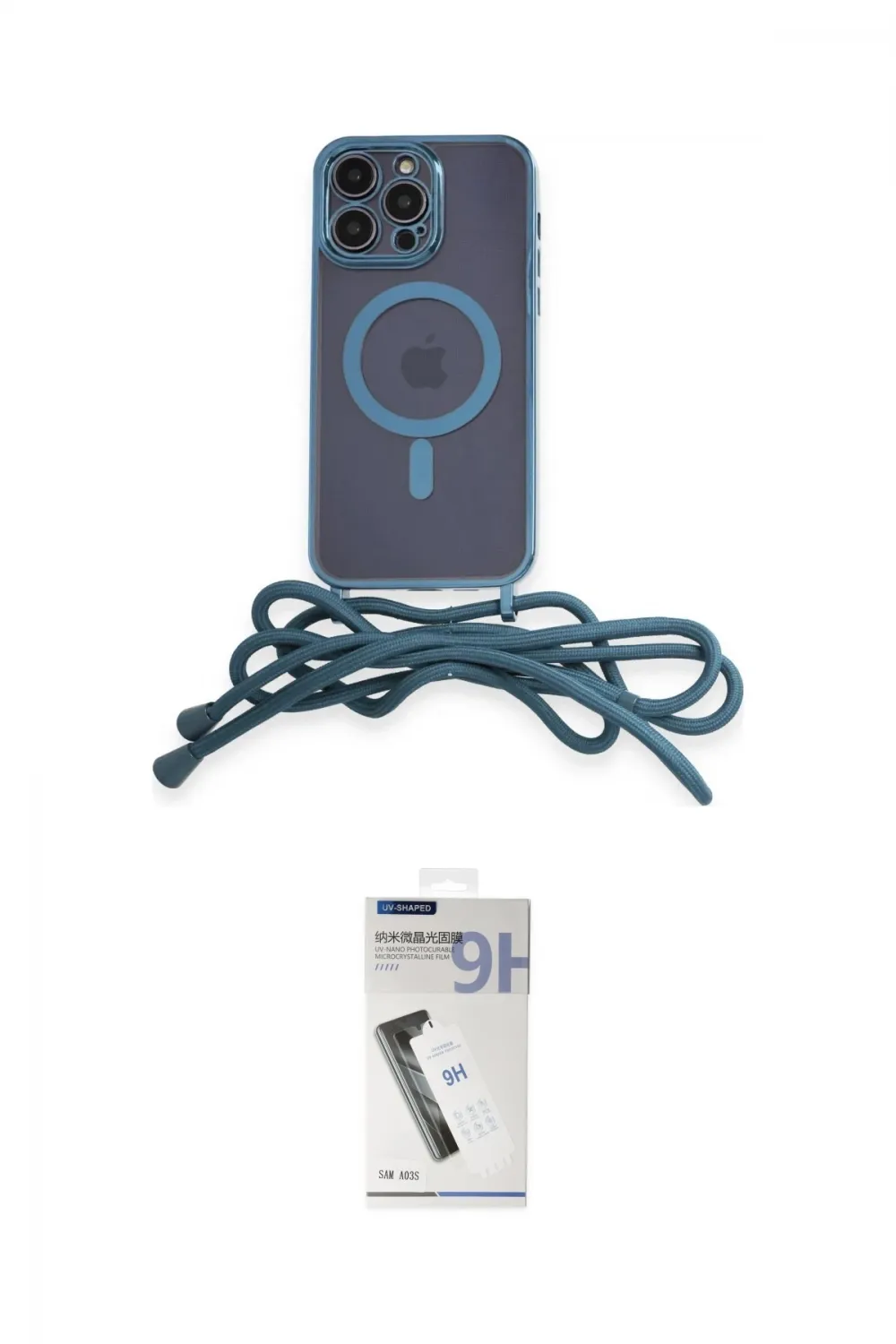 ieg™ iPhone 12 Pro Max Kılıf Eksen Özel Seri - Şeffaf Uv Polymer Nano Ekran Koruyucu