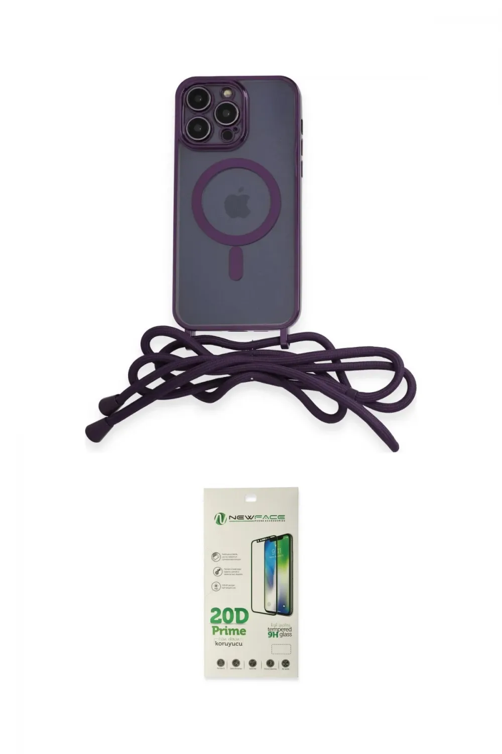 ieg™ iPhone 12 Pro Max Kılıf Eksen Özel Seri - Siyah 20D Premium Cam Ekran Koruyucu