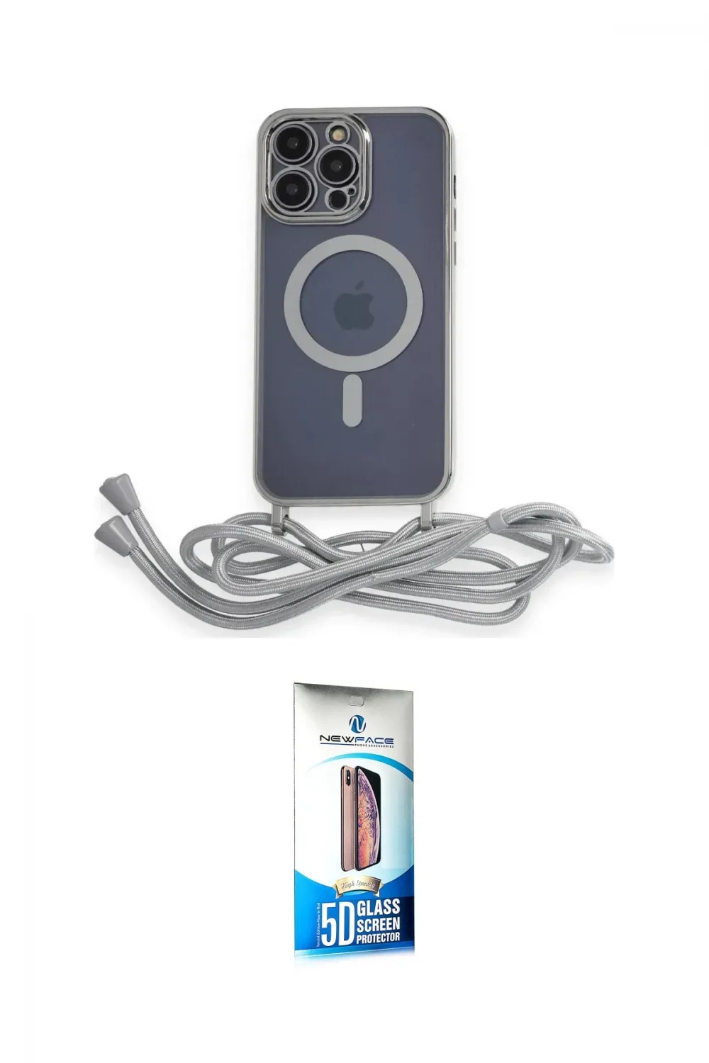 ieg™ iPhone 12 Pro Max Kılıf Eksen Özel Seri - Siyah 5D Eko Cam Ekran Koruyucu