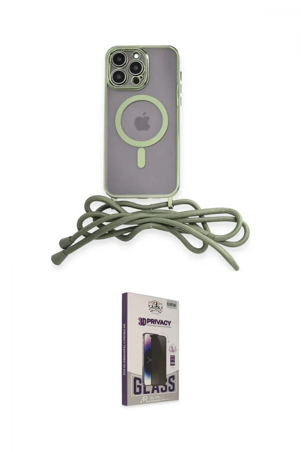 ieg™ iPhone 12 Pro Max Kılıf Eksen Özel Seri - Siyah Bilvis Hayalet Cam Ekran Koruyucu