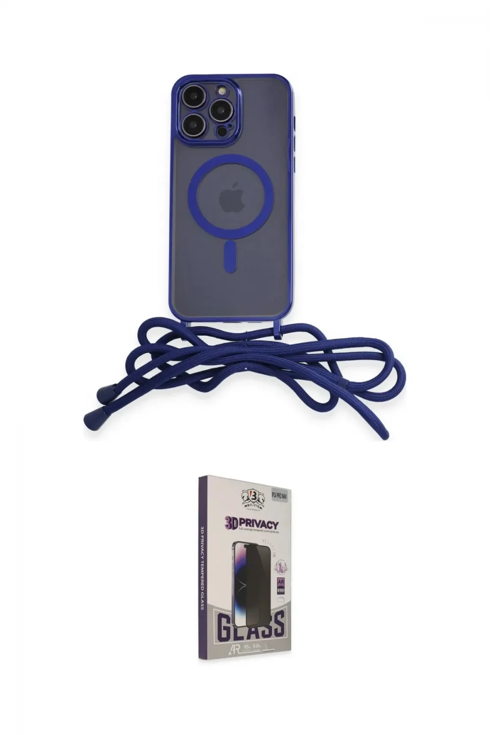 ieg™ iPhone 12 Pro Max Kılıf Eksen Özel Seri - Siyah Bilvis Hayalet Cam Ekran Koruyucu