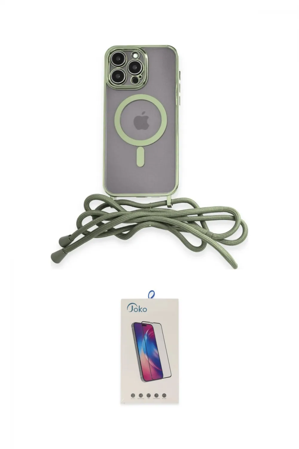 ieg™ iPhone 12 Pro Max Kılıf Eksen Özel Seri - Siyah Joko 5D Cam