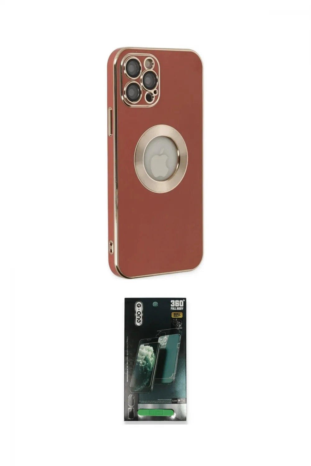 ieg™ iPhone 12 Pro Max Kılıf İz Form Serisi - Şeffaf 360 Full Body Arka Koruyucu