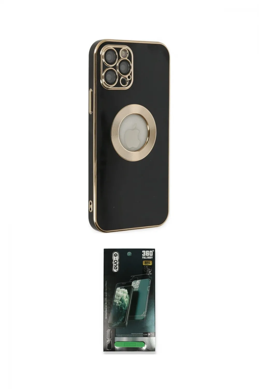 ieg™ iPhone 12 Pro Max Kılıf İz Form Serisi - Şeffaf 360 Full Body Arka Koruyucu