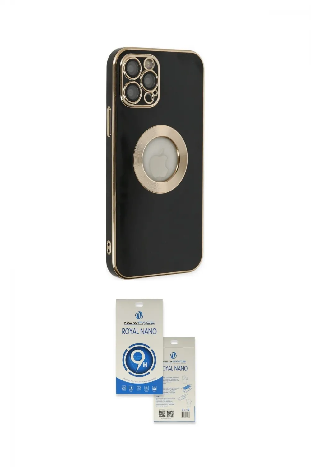 ieg™ iPhone 12 Pro Max Kılıf İz Form Serisi - Şeffaf Royal Nano Ekran Koruyucu