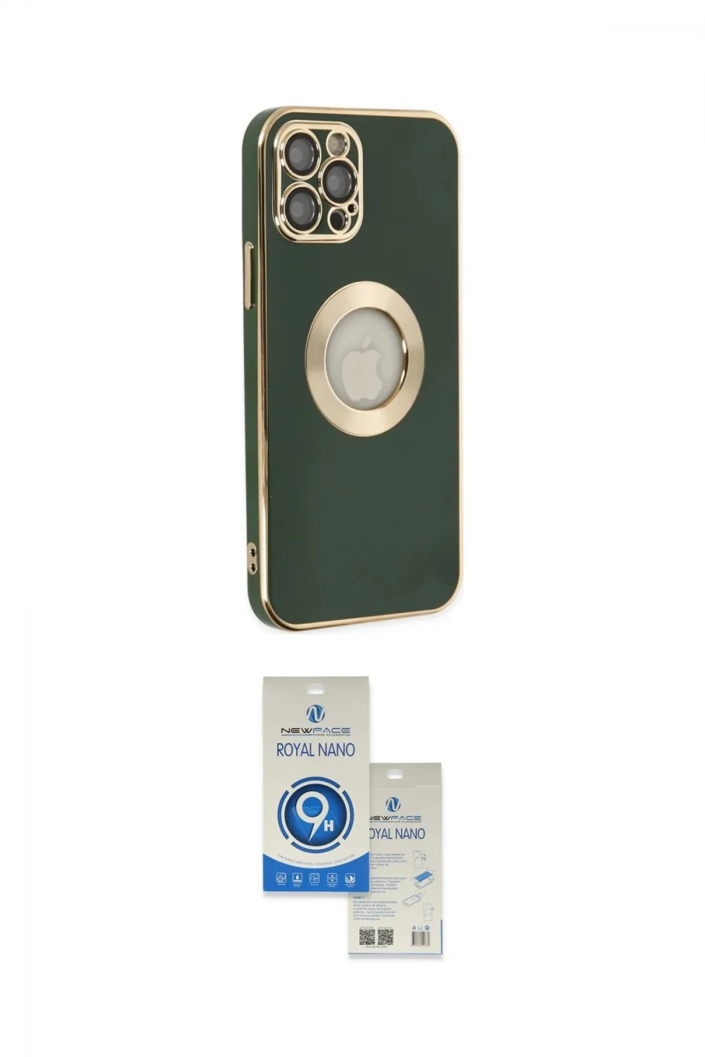 ieg™ iPhone 12 Pro Max Kılıf İz Form Serisi - Şeffaf Royal Nano Ekran Koruyucu