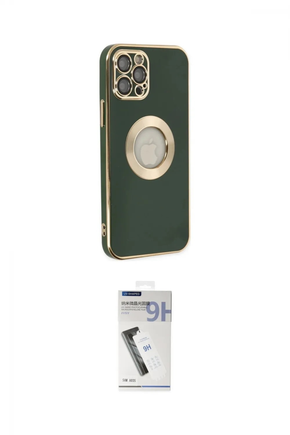 ieg™ iPhone 12 Pro Max Kılıf İz Form Serisi - Şeffaf Uv Polymer Nano Ekran Koruyucu