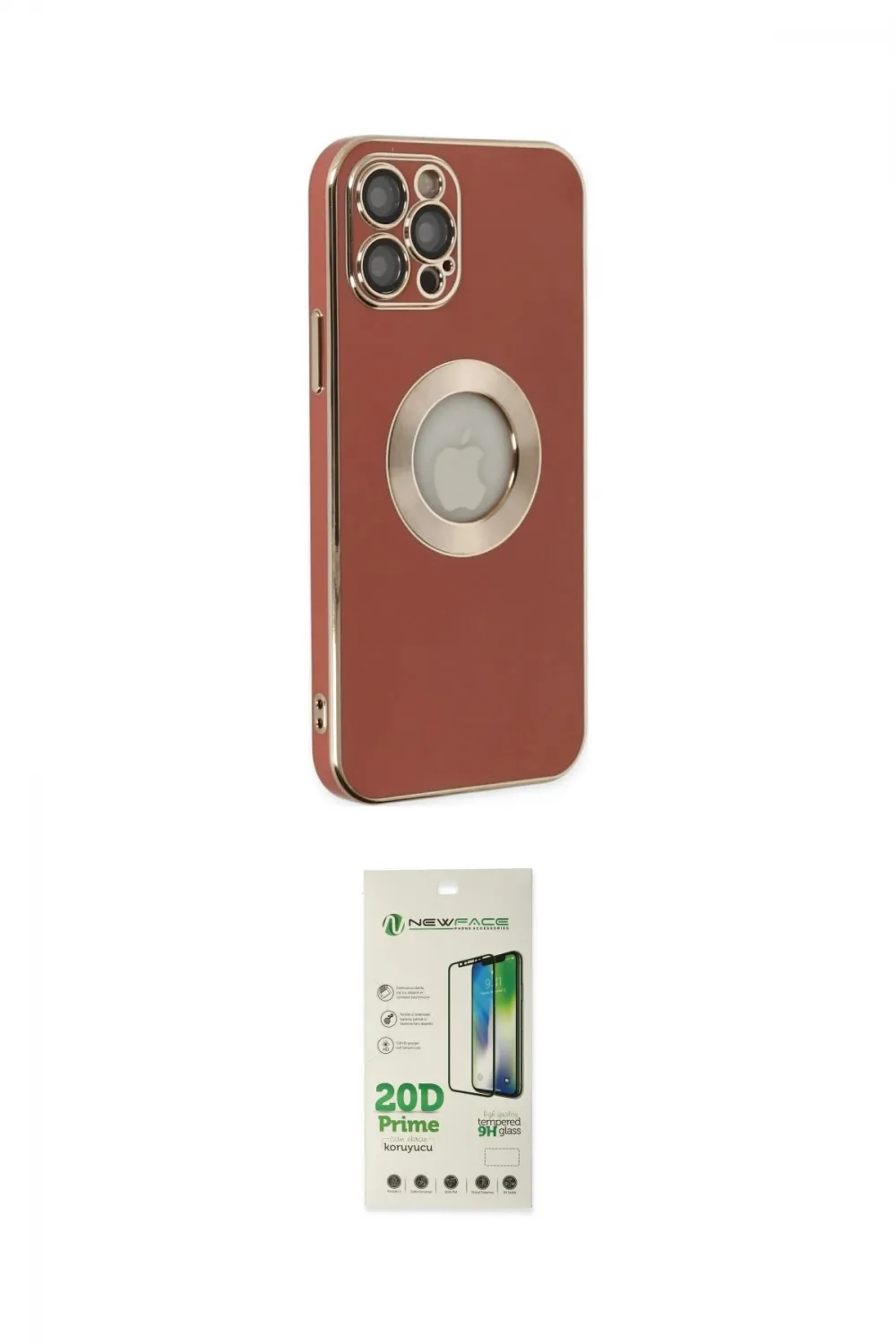 ieg™ iPhone 12 Pro Max Kılıf İz Form Serisi - Siyah 20D Premium Cam Ekran Koruyucu