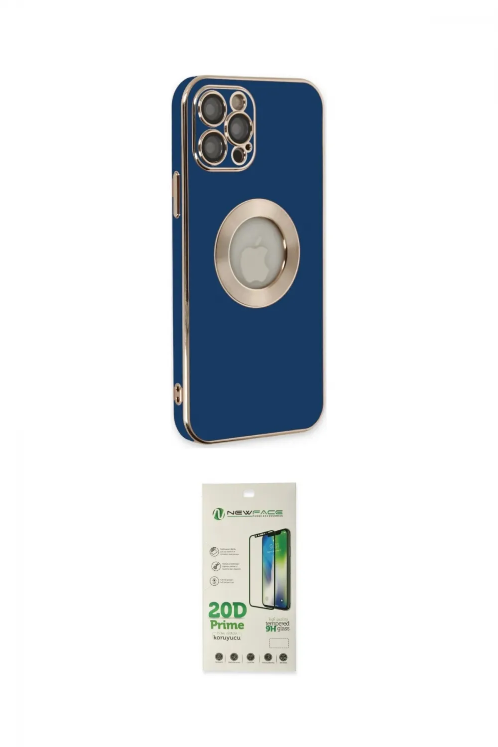 ieg™ iPhone 12 Pro Max Kılıf İz Form Serisi - Siyah 20D Premium Cam Ekran Koruyucu