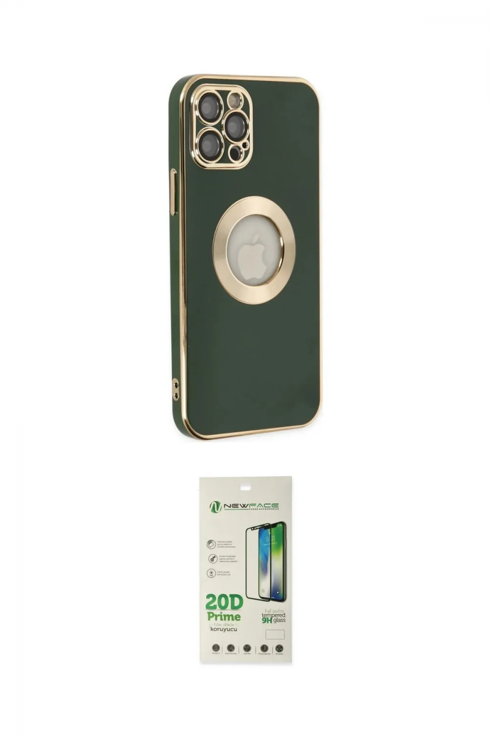 ieg™ iPhone 12 Pro Max Kılıf İz Form Serisi - Siyah 20D Premium Cam Ekran Koruyucu