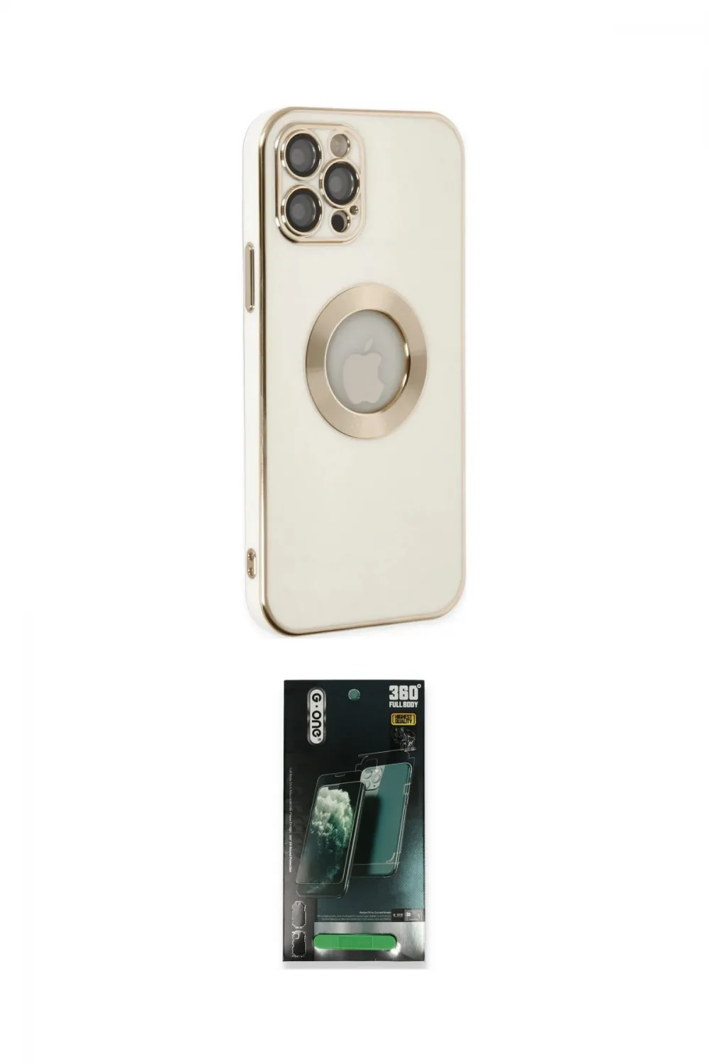 ieg™ iPhone 12 Pro Max Kılıf İz Form Serisi - Siyah 360 Mat Full Body Arka Koruyucu