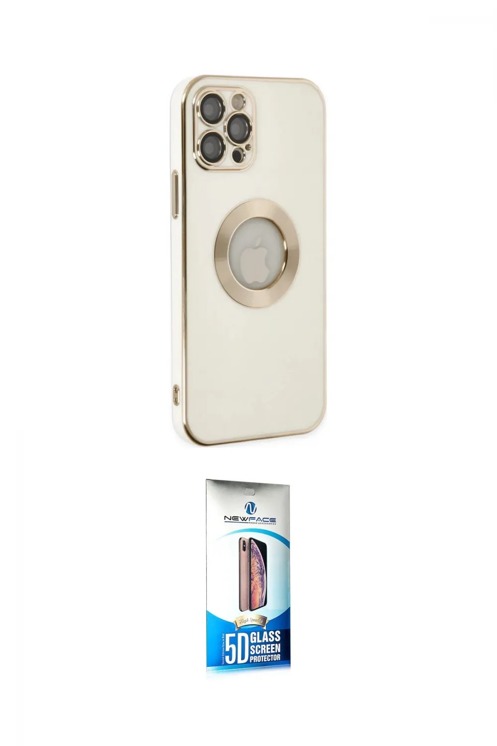 ieg™ iPhone 12 Pro Max Kılıf İz Form Serisi - Siyah 5D Eko Cam Ekran Koruyucu