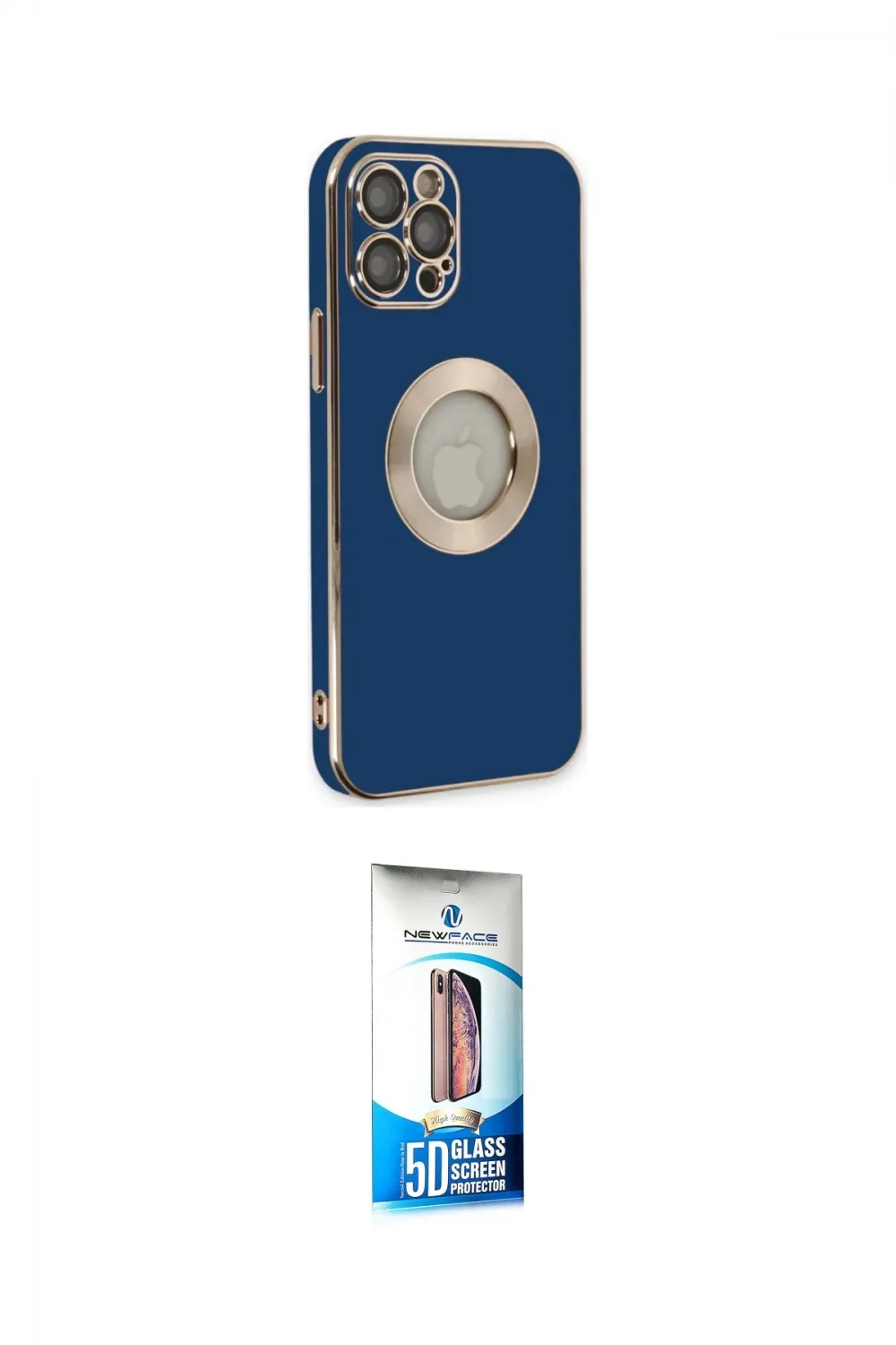 ieg™ iPhone 12 Pro Max Kılıf İz Form Serisi - Siyah 5D Eko Cam Ekran Koruyucu