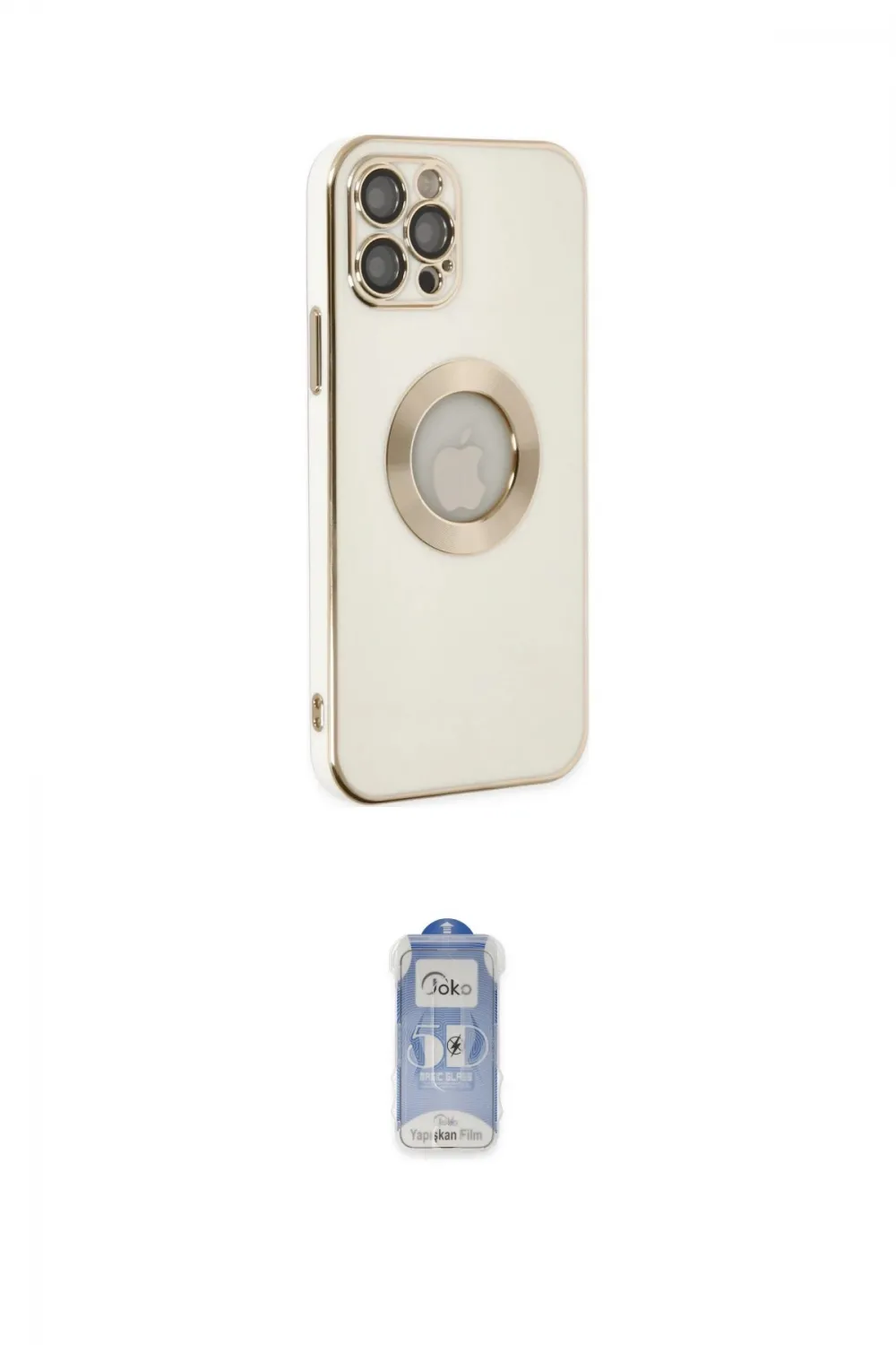 ieg™ iPhone 12 Pro Max Kılıf İz Form Serisi - Siyah Joko Magic 5D Cam