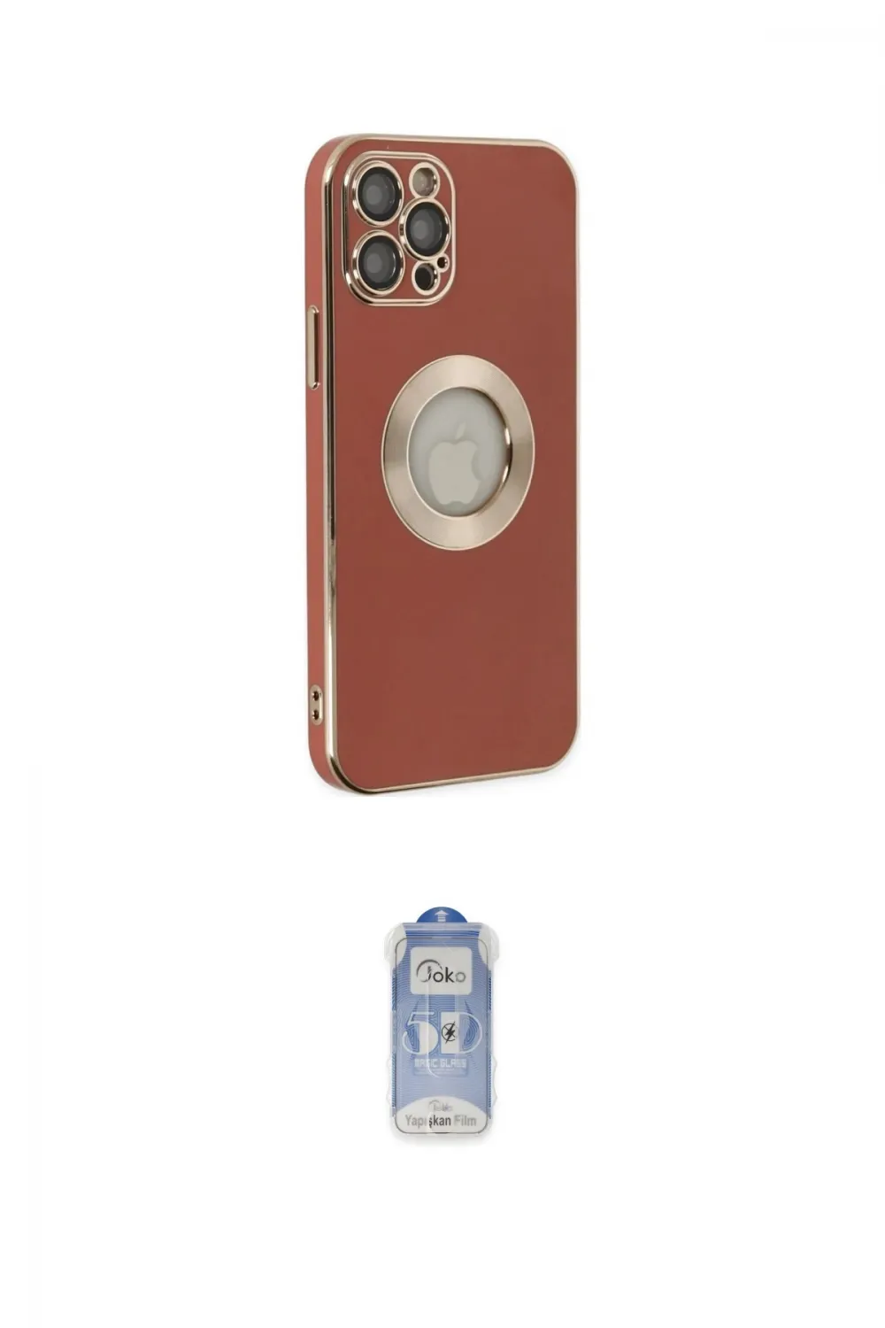 ieg™ iPhone 12 Pro Max Kılıf İz Form Serisi - Siyah Joko Magic 5D Cam