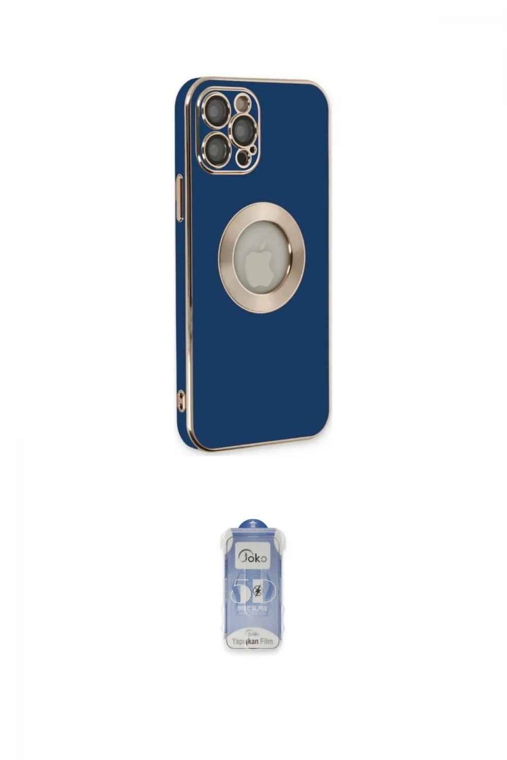 ieg™ iPhone 12 Pro Max Kılıf İz Form Serisi - Siyah Joko Magic 5D Cam