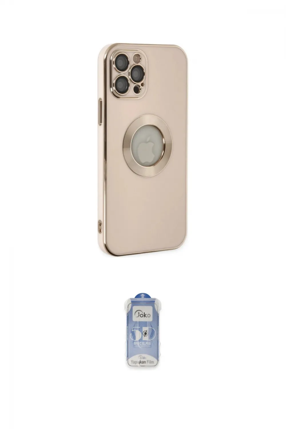 ieg™ iPhone 12 Pro Max Kılıf İz Form Serisi - Siyah Joko Magic 5D Cam