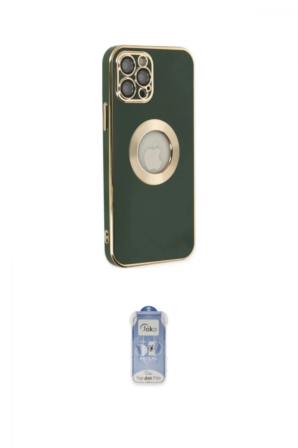 ieg™ iPhone 12 Pro Max Kılıf İz Form Serisi - Siyah Joko Magic 5D Cam