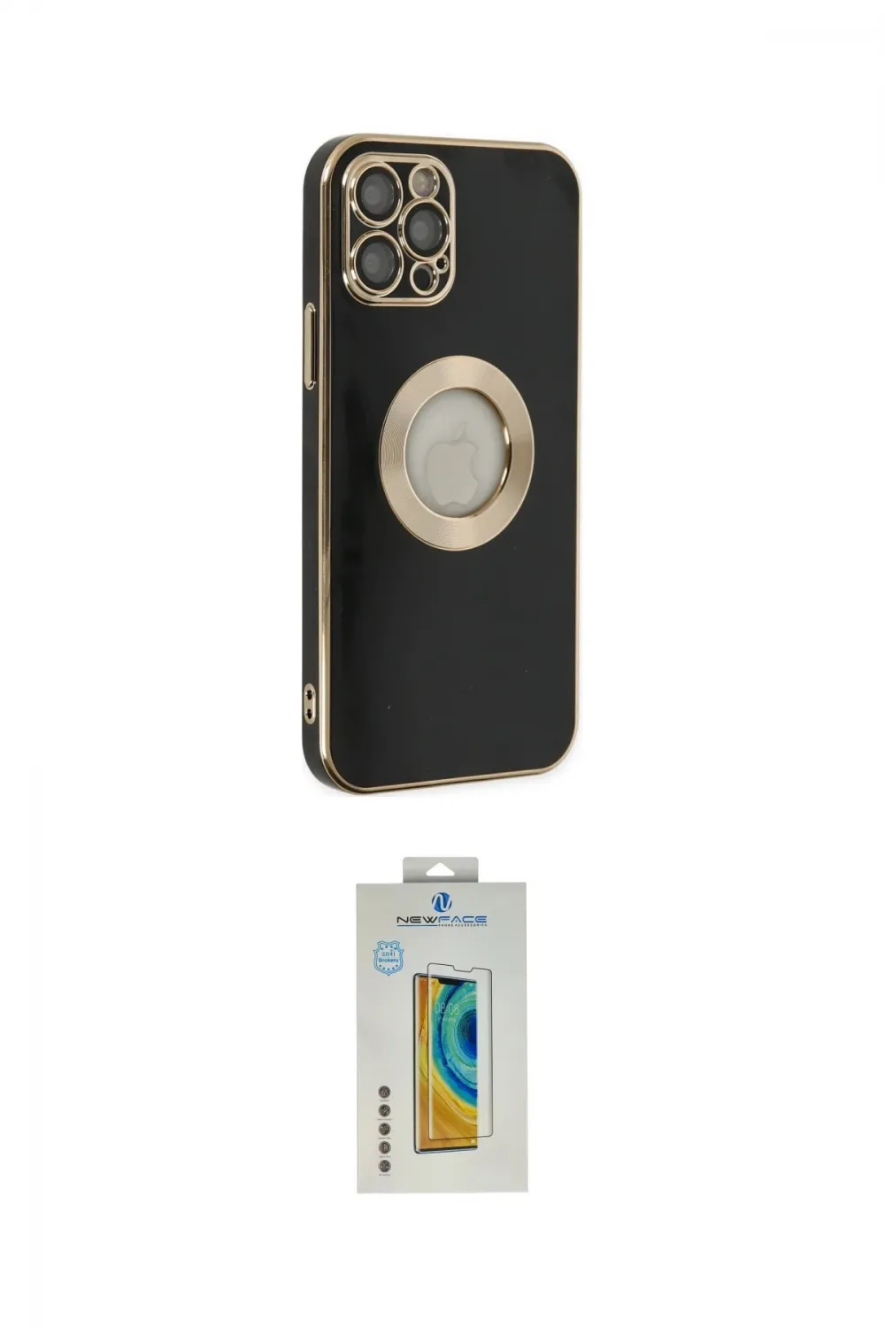 ieg™ iPhone 12 Pro Max Kılıf İz Form Serisi - Siyah Polymer Nano Ekran Koruyucu