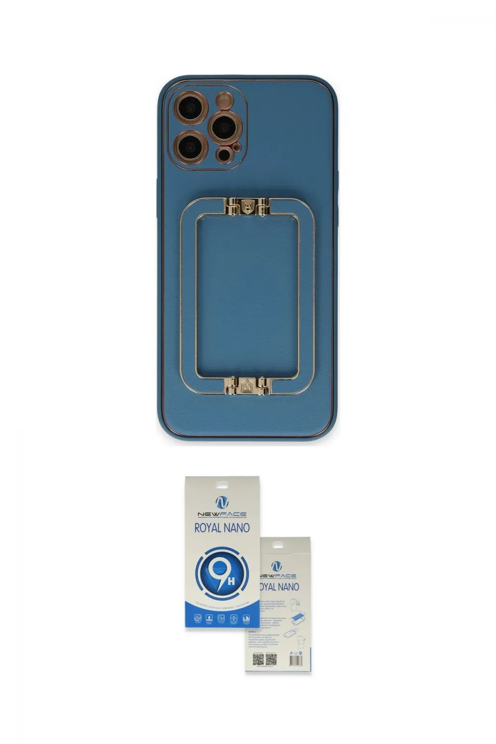 ieg™ iPhone 12 Pro Max Kılıf Kozmos Minimal Prime - Şeffaf Royal Nano Ekran Koruyucu