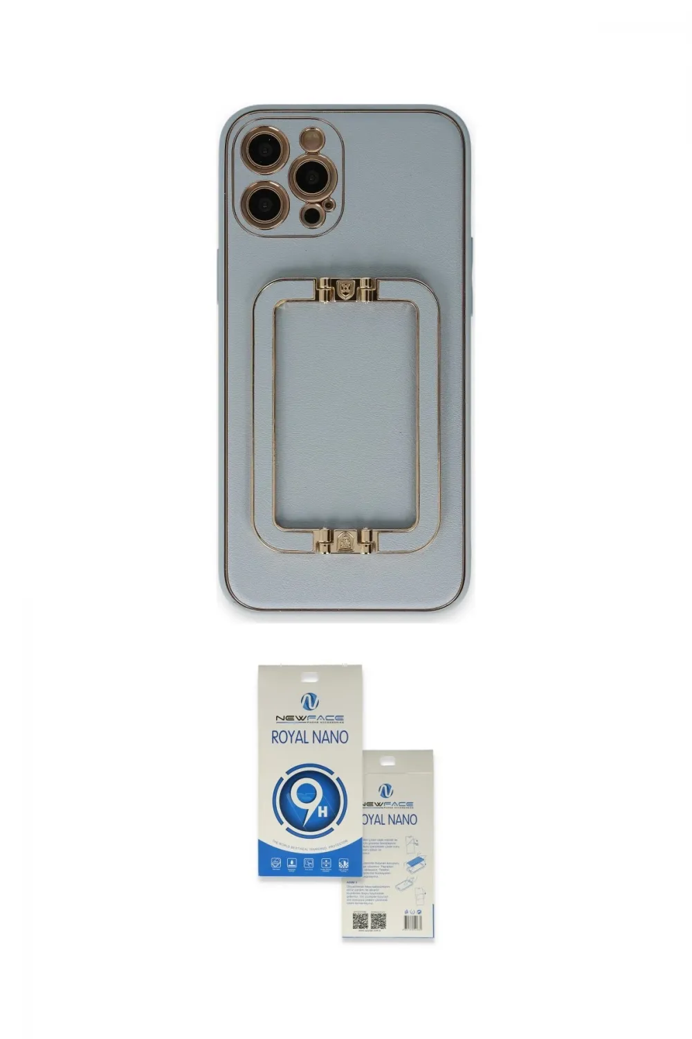 ieg™ iPhone 12 Pro Max Kılıf Kozmos Minimal Prime - Şeffaf Royal Nano Ekran Koruyucu