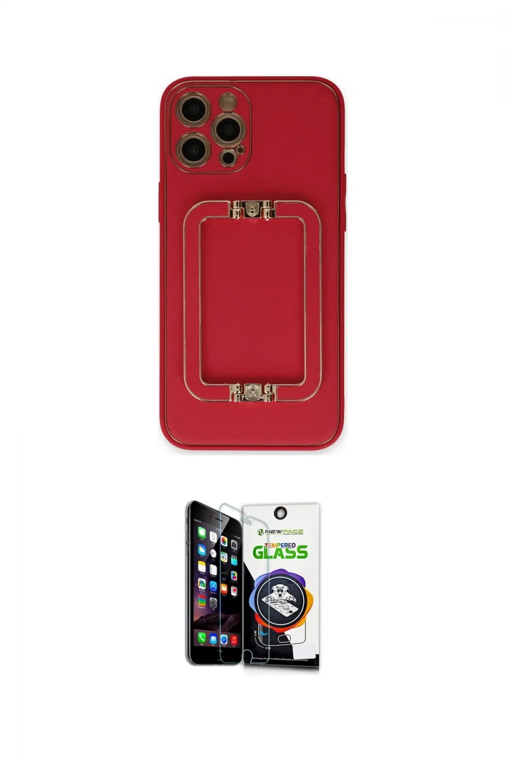 ieg™ iPhone 12 Pro Max Kılıf Kozmos Minimal Prime - Şeffaf Temperli Cam Ekran Koruyucu