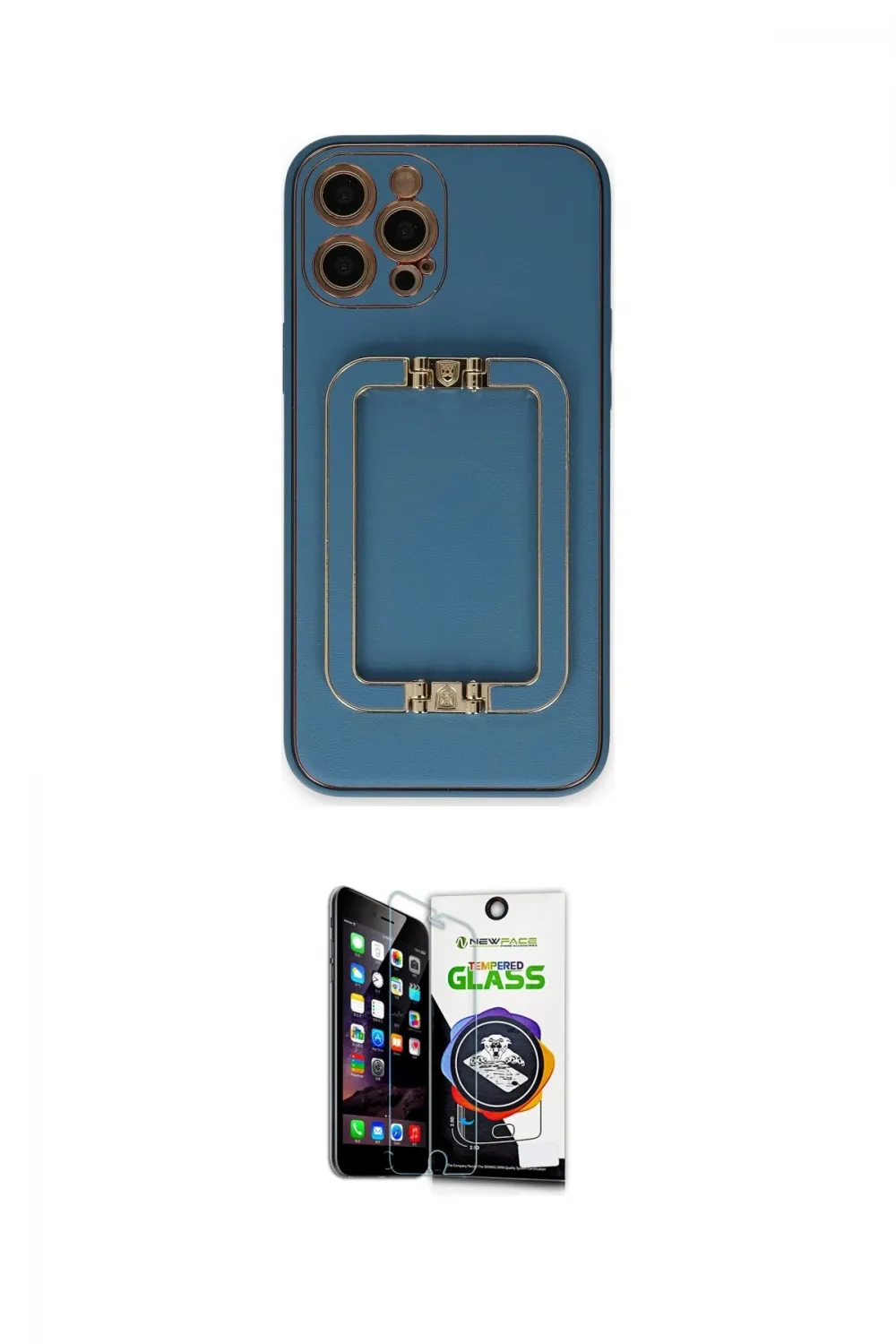ieg™ iPhone 12 Pro Max Kılıf Kozmos Minimal Prime - Şeffaf Temperli Cam Ekran Koruyucu