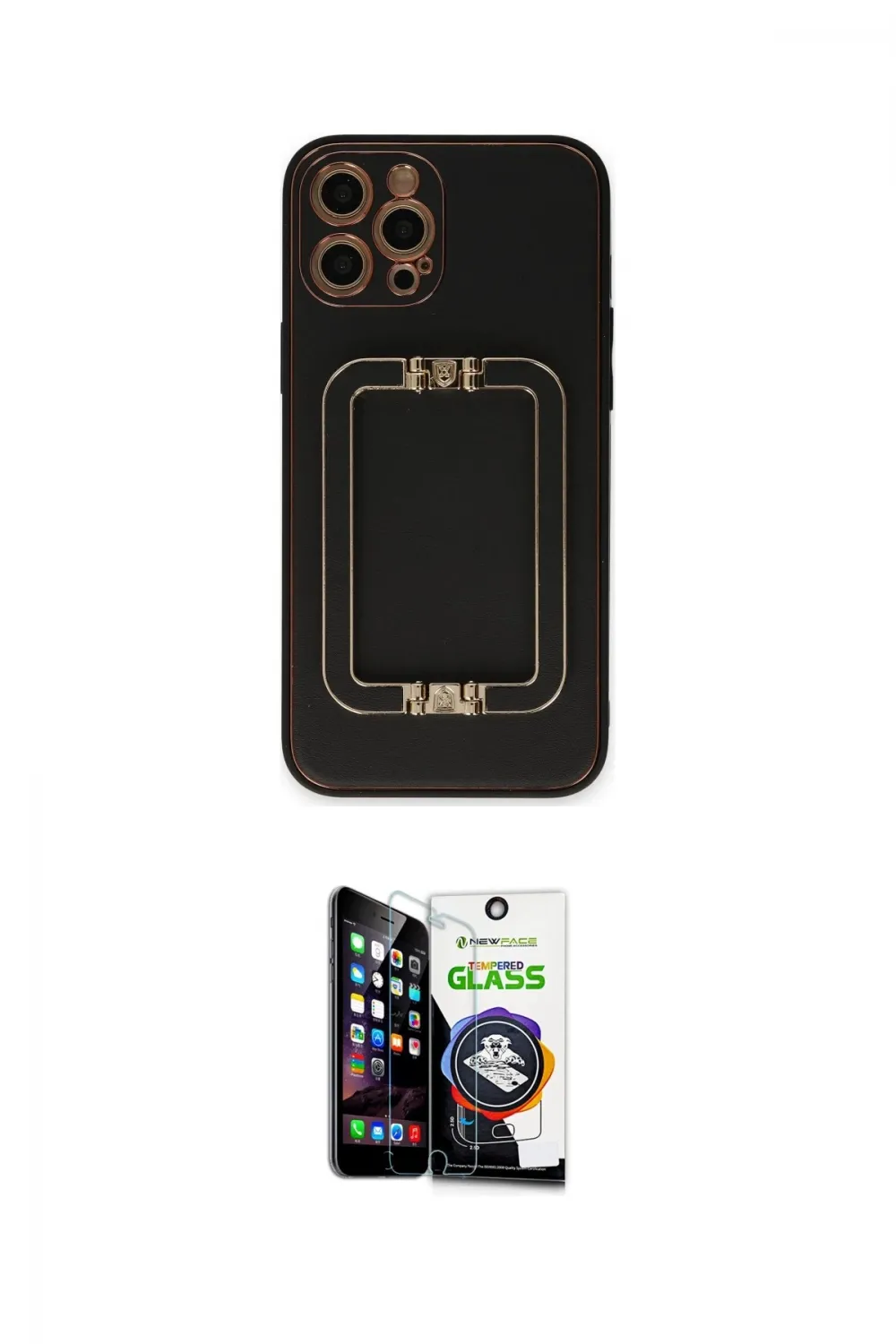 ieg™ iPhone 12 Pro Max Kılıf Kozmos Minimal Prime - Şeffaf Temperli Cam Ekran Koruyucu