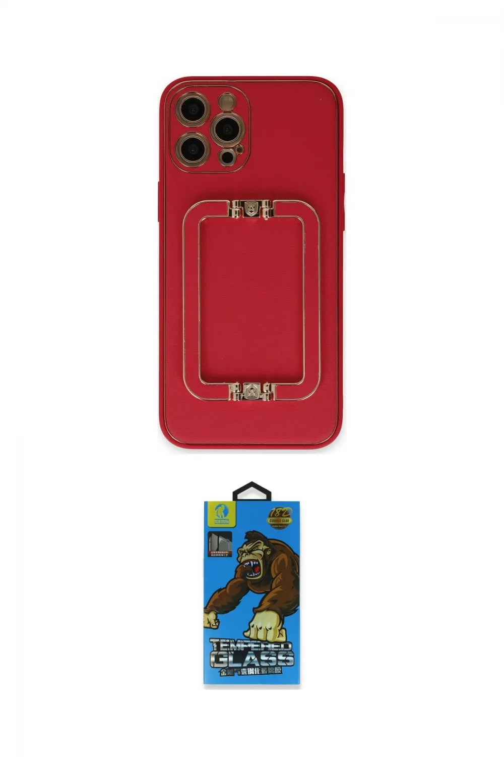 ieg™ iPhone 12 Pro Max Kılıf Kozmos Minimal Prime - Siyah 18D Cam Ekran Koruyucu