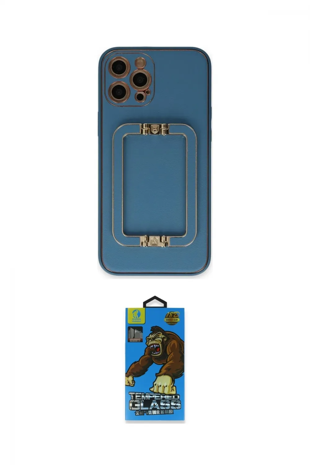 ieg™ iPhone 12 Pro Max Kılıf Kozmos Minimal Prime - Siyah 18D Cam Ekran Koruyucu