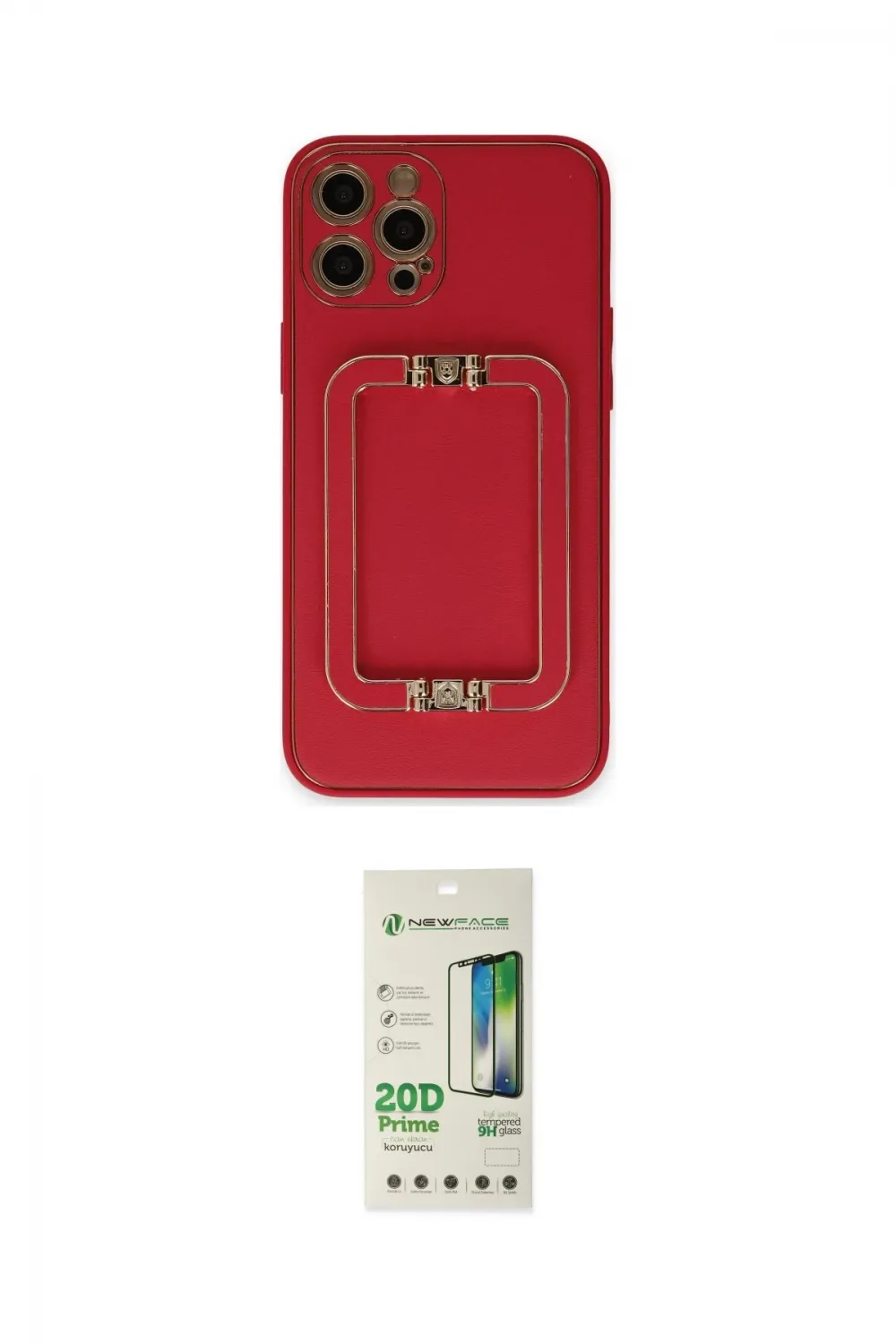 ieg™ iPhone 12 Pro Max Kılıf Kozmos Minimal Prime - Siyah 20D Premium Cam Ekran Koruyucu