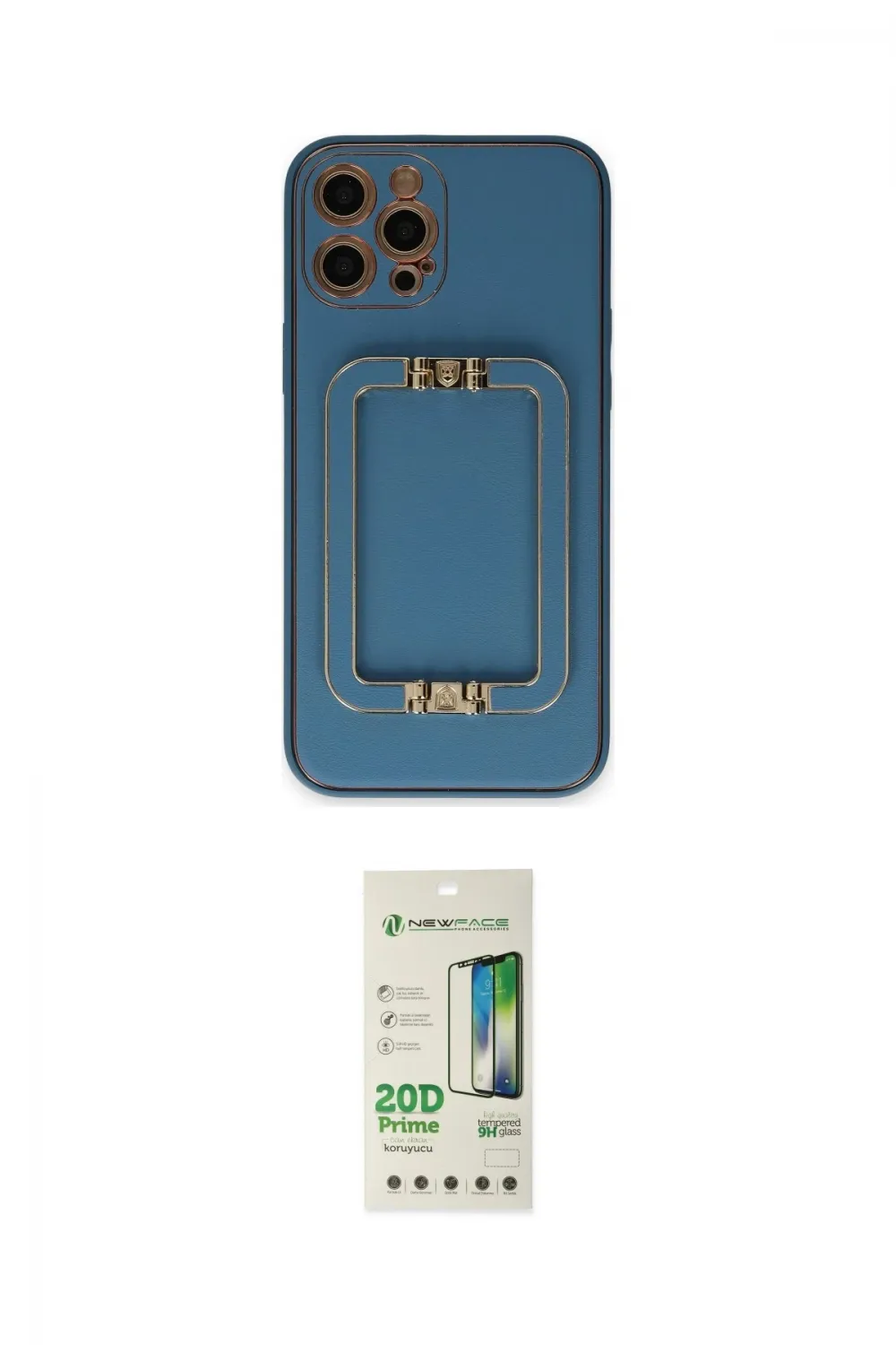ieg™ iPhone 12 Pro Max Kılıf Kozmos Minimal Prime - Siyah 20D Premium Cam Ekran Koruyucu