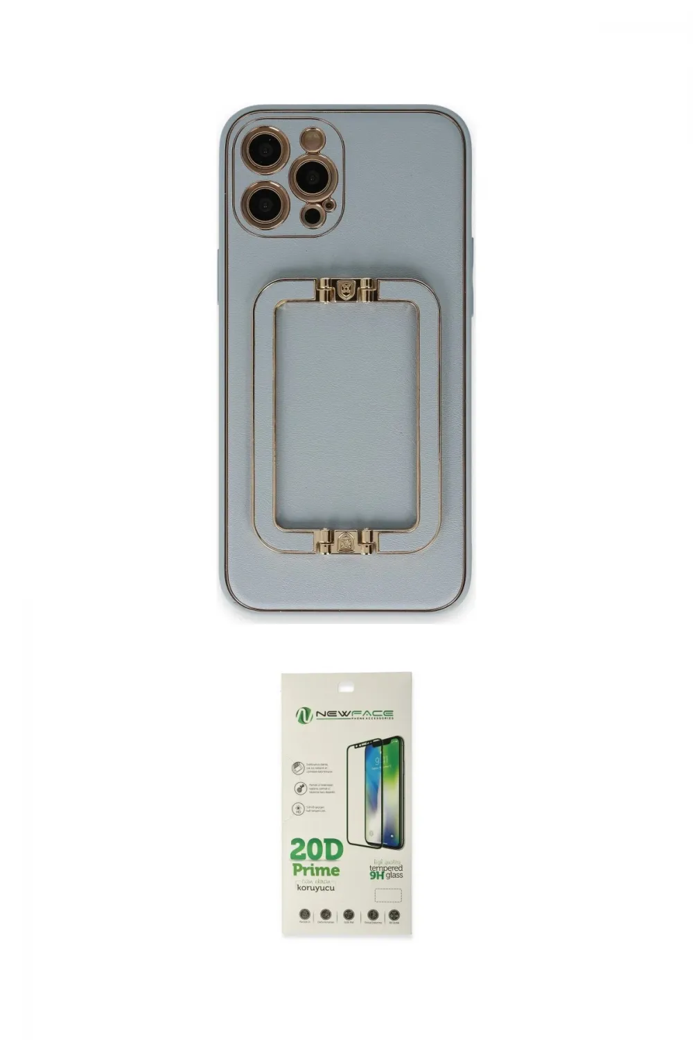 ieg™ iPhone 12 Pro Max Kılıf Kozmos Minimal Prime - Siyah 20D Premium Cam Ekran Koruyucu