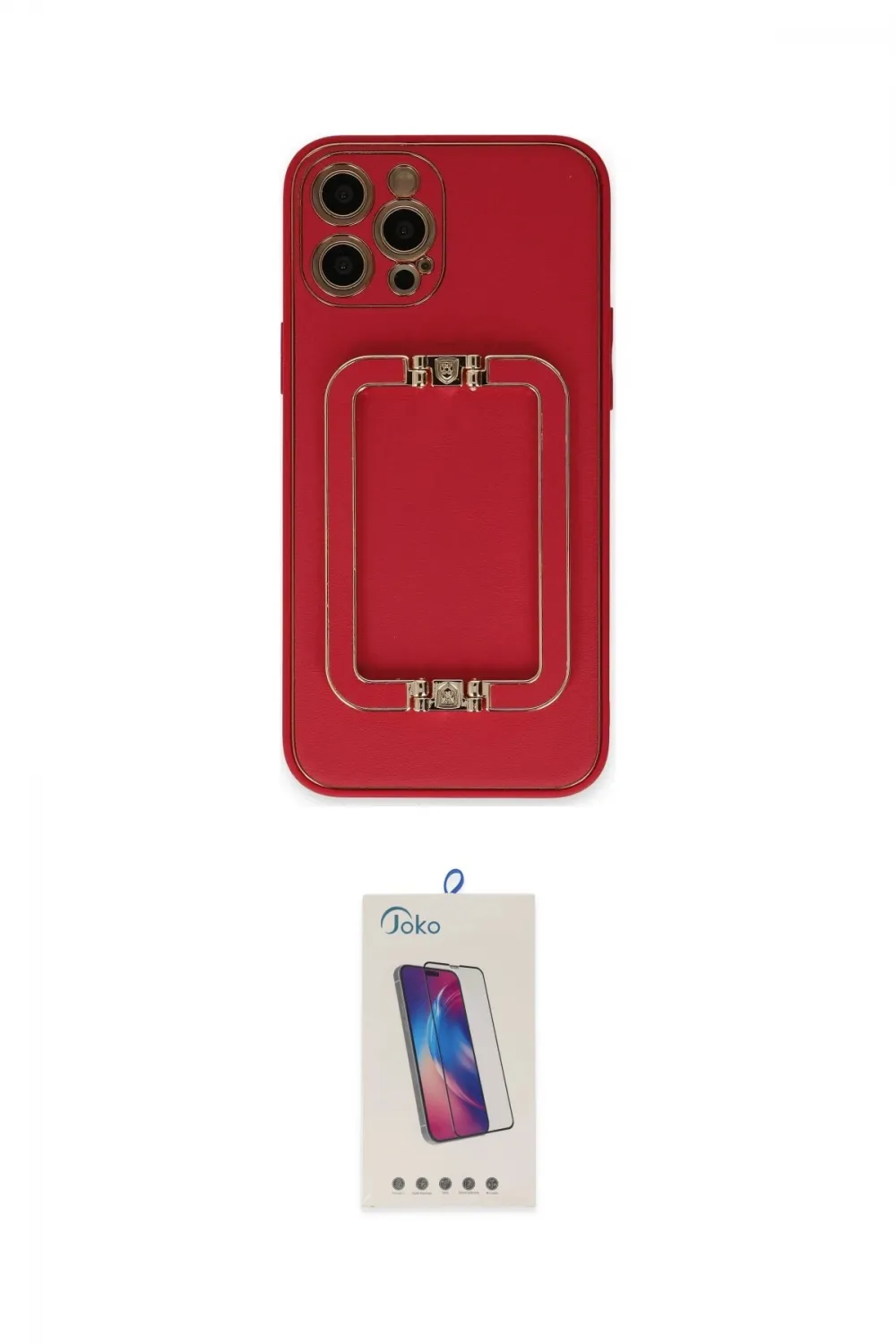 ieg™ iPhone 12 Pro Max Kılıf Kozmos Minimal Prime - Siyah Joko 5D Cam