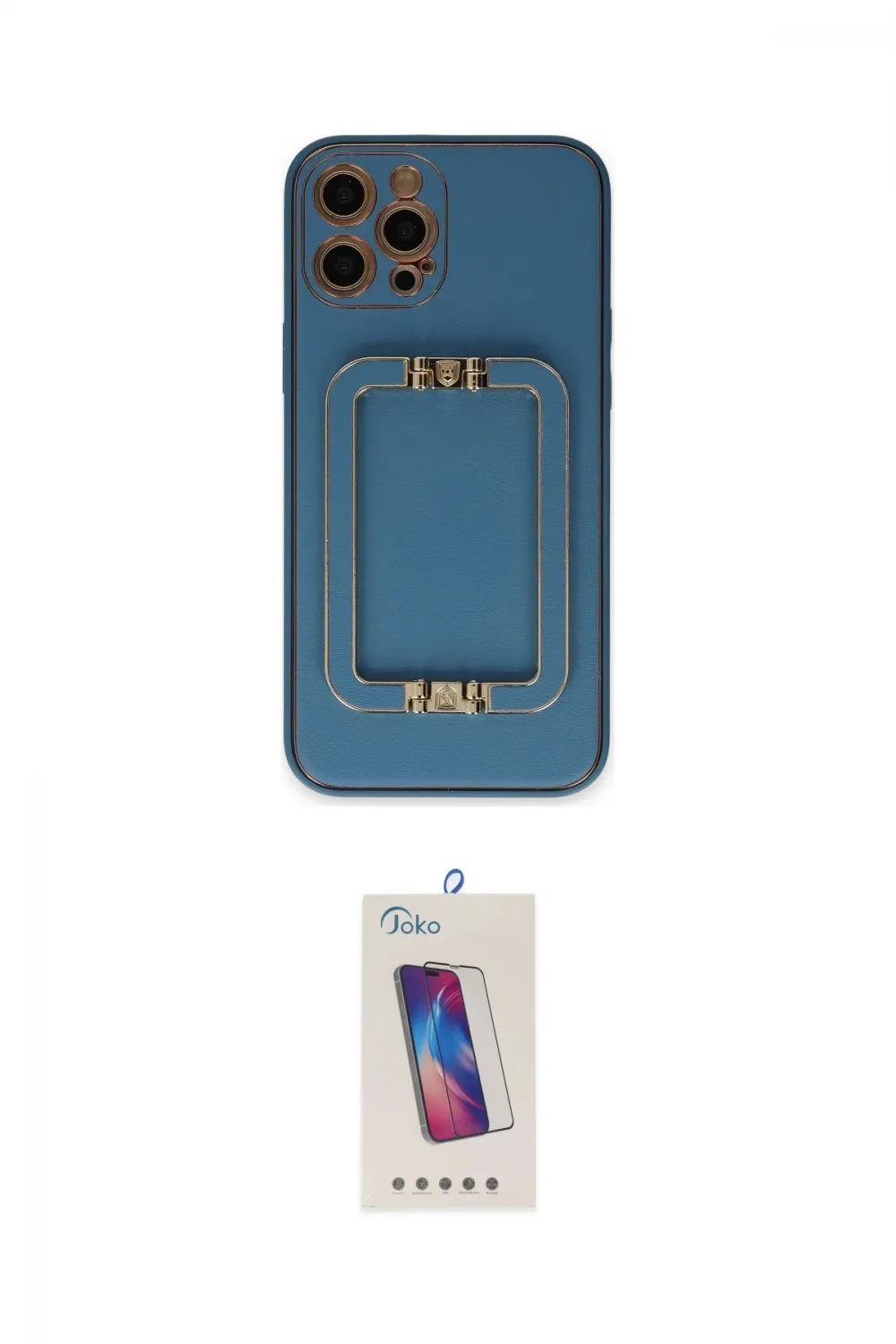 ieg™ iPhone 12 Pro Max Kılıf Kozmos Minimal Prime - Siyah Joko 5D Cam