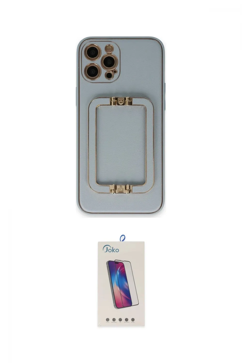 ieg™ iPhone 12 Pro Max Kılıf Kozmos Minimal Prime - Siyah Joko 5D Cam