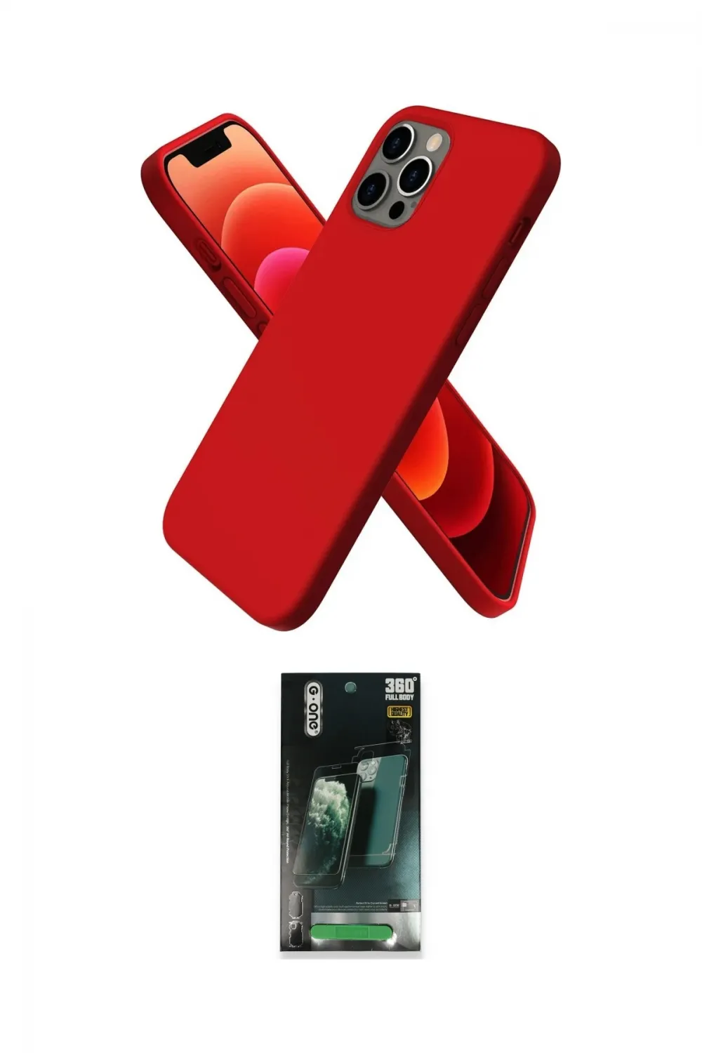 ieg™ iPhone 12 Pro Max Kılıf Kozmos Yansıma Özel Seri - Şeffaf 360 Full Body Arka Koruyucu
