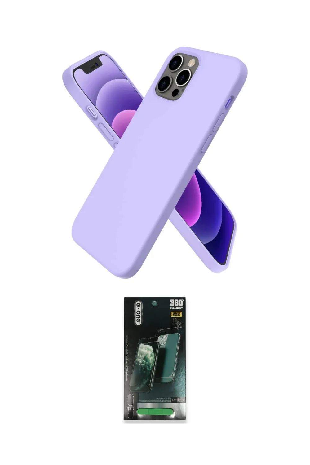 ieg™ iPhone 12 Pro Max Kılıf Kozmos Yansıma Özel Seri - Şeffaf 360 Full Body Arka Koruyucu
