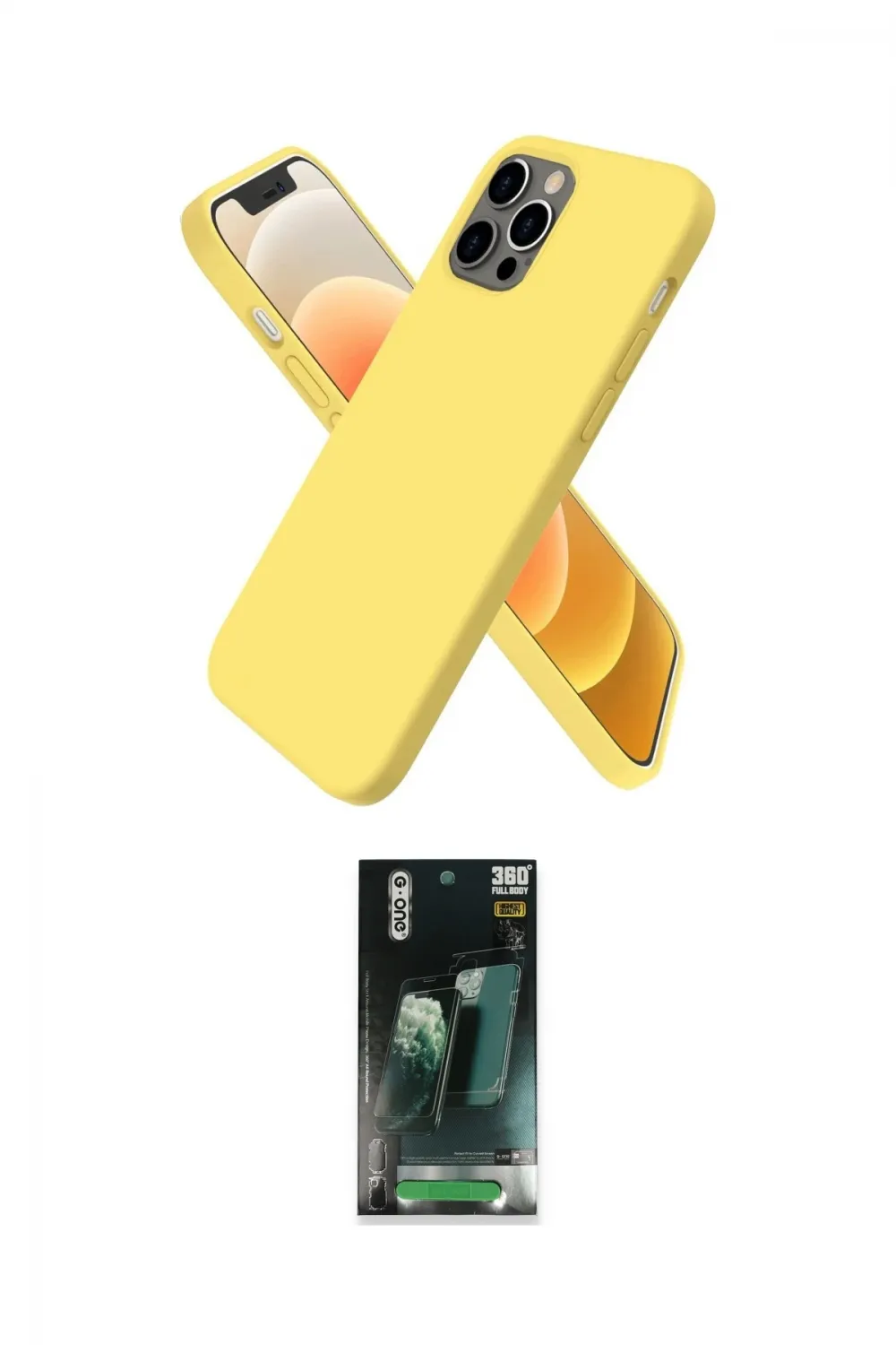 ieg™ iPhone 12 Pro Max Kılıf Kozmos Yansıma Özel Seri - Şeffaf 360 Full Body Arka Koruyucu