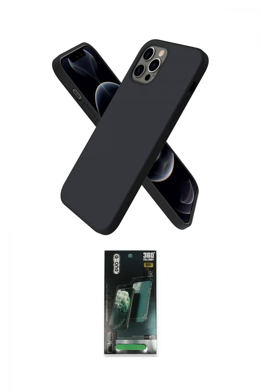 ieg™ iPhone 12 Pro Max Kılıf Kozmos Yansıma Özel Seri - Şeffaf 360 Full Body Arka Koruyucu