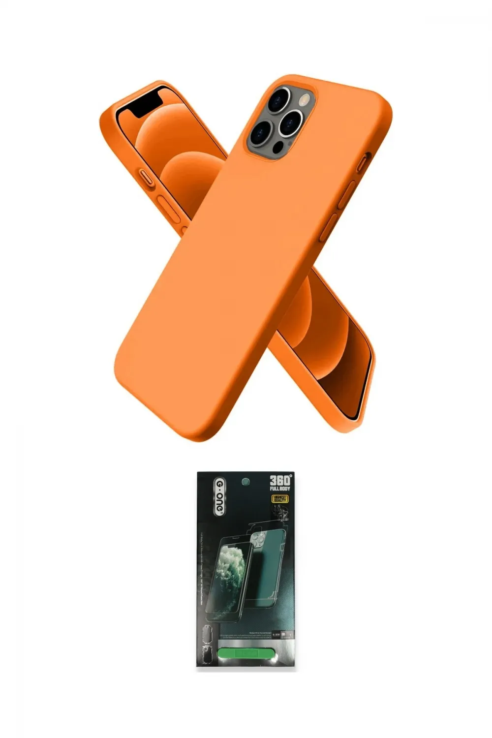 ieg™ iPhone 12 Pro Max Kılıf Kozmos Yansıma Özel Seri - Şeffaf 360 Full Body Arka Koruyucu